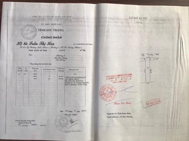 Bán nhà 2 tầng số 872 đường Lý Thường Kiệt Khóm 4, tỉnh Sóc Trăng