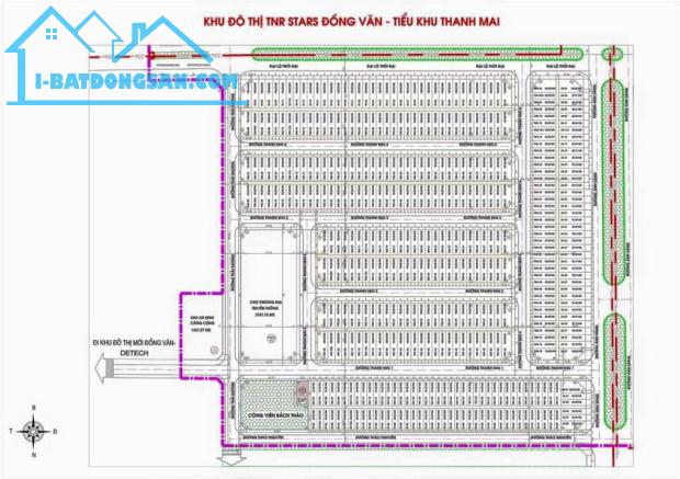 Nhận đặt chỗ tiểu khu thanh mai dự án TNR Star Đồng văn 90m2 giá 622 triệu/lô