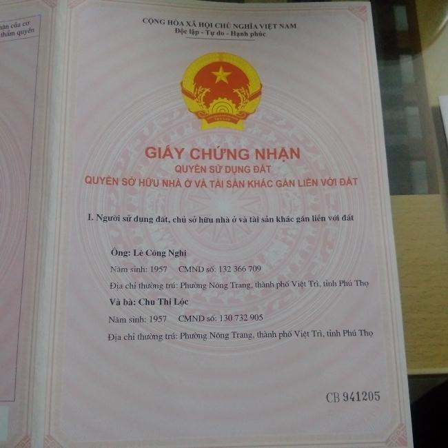 BÁN ĐẤT TẠI PHỐ TRẦN PHÚ, VIỆT TRÌ, PHÚ THỌ - DT: 566M2