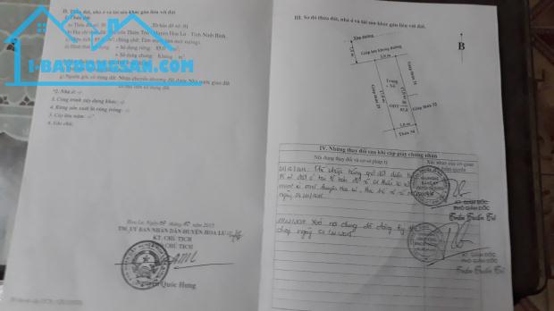 THỬA ĐẤT SỐ 30 -KHU ĐẦM SEN TT.THIÊN TÔN - HOA LƯ- NINH BÌNH