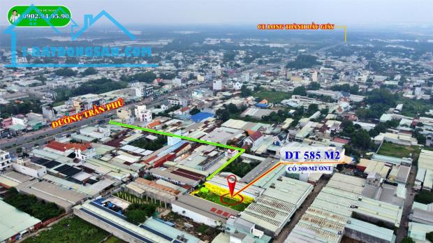 Bán thửa đất 585m2 sẵn 200m2 Thổ Cư nằm sau đường Trần Phú xã Phước Thiền Nhơn Trạch. - 1