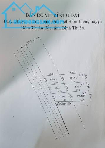 Bán vài lô đất mặt tiền nhựa Hàm Liêm,HTB,Bình Thuận - 2