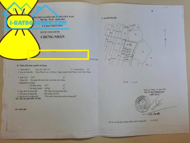Bán 9sào mặt sông cái quốc lộ 1A thôn phước lợi xã phước thuận,huyện ninh phước ninh thuận - 3