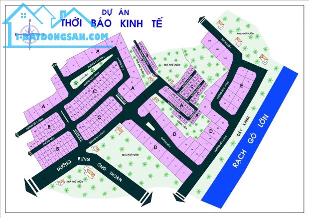 Bán nền góc 2 mặt tiền diện tích 147.5m2 giá 66 Triệu/m², thuộc dự án KDC Thời Báo Kinh Tế