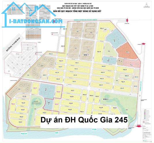 Chuyên mua bán đất nền dự án Đại Học Quốc Gia 245 đường Gò Cát Phú Hữu Quận 9. Vị trí đẹp