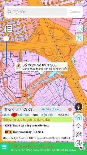 Bán 741m Long An.Long Thành. Mặt tiền Kinh Doanh. Gần vòng xoay CT Biên Hòa -Vũng Tàu. Giá
