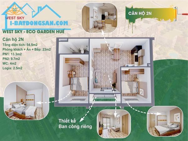 CHUNG CƯ ECO GARDEN HUẾ. LÀM HỒ SƠ MIỄN PHÍ.CHỈ 730TR.LH 0967139891 HỒNG - 2