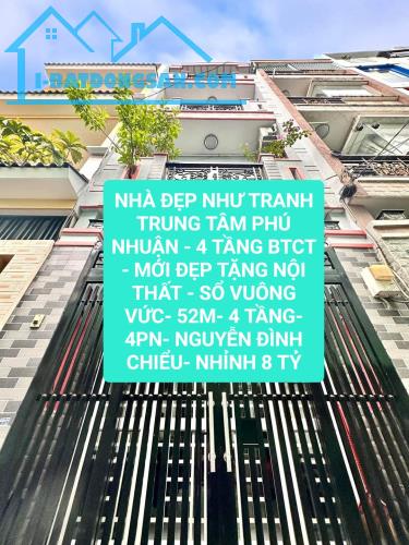 52M- 4 TẦNG- 4PN- HẺM TO AN NINH NGUYỄN ĐÌNH CHIỂU PN- NHÀ ĐẸP- NHỈNH 8 TỶ - 5