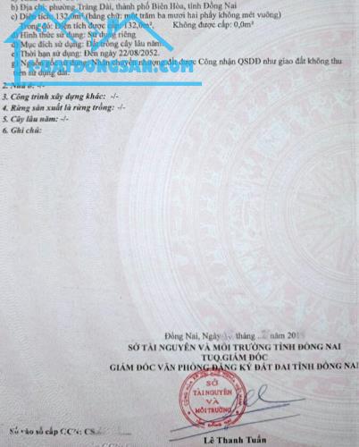 BÁN RẺ NHÀ TRẢNG DÀI SỔ HỒNG RIÊNG ĐƯỜNG THOÁNG, RỘNG SÂN ĐẬU 2 OTO - 1
