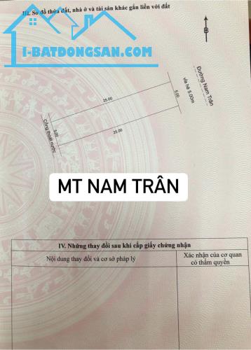 BÁN ĐẤT MẶT TIỀN ĐƯỜNG NAM TRÂN HOÀ MINH-LIÊN CHIỂU