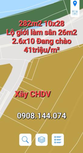 Đất xây Căn hộ dịch vụ đường Tây Lân phường Bình Trị Đông A 282m2 ( 10 x 28 )