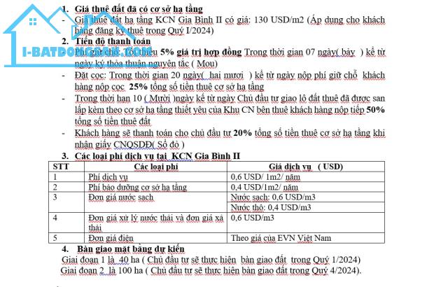 💥 BÁN 250HA ĐẤT KCN GIA BÌNH II, BẮC NINH, MT 5000M, SIÊU RẺ CHỈ 325 TỶ (130$/M2)💥