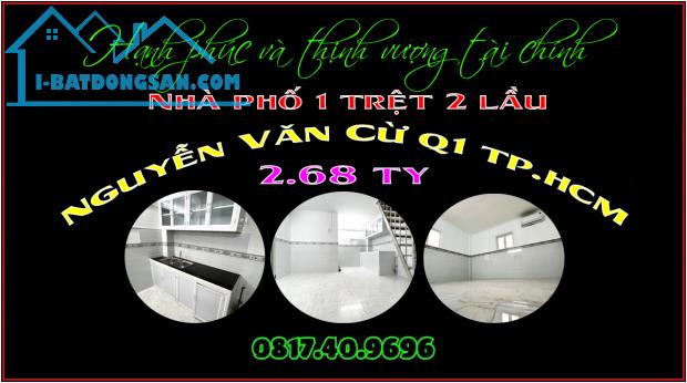 Nhà phố xinh rẻ 1 trệt 2 lầu trung tâm Quận 1 TP.HCM