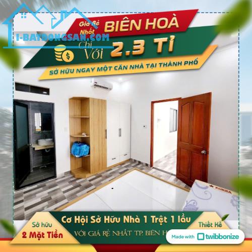 Nhà 1 trệt 1 lầu sổ riêng gần KDC Phú Thịnh - 1