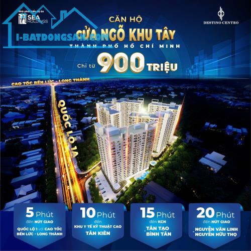 Căn hộ DESTINO CENTRO nằm ngay Mặt tiền Quốc Lộ 1A , cách chợ Bình Chánh 1km