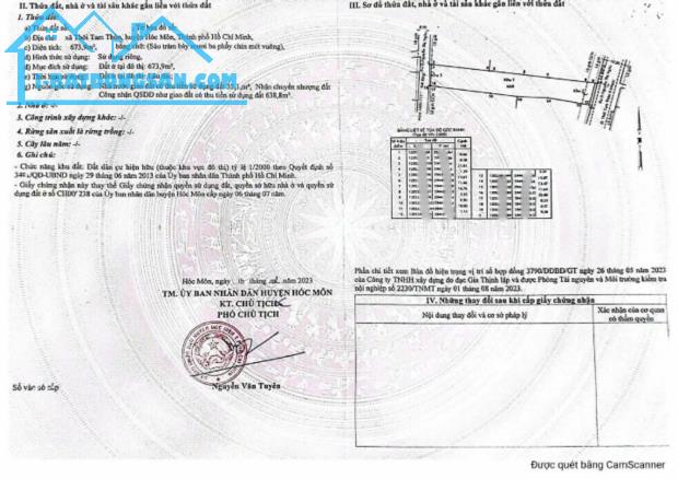 Bán đất Ful thổ cư 2 mặt tiền Thới Tam Thôn 9, Hóc Môn, 673m2, ngang 9,5m. - 4