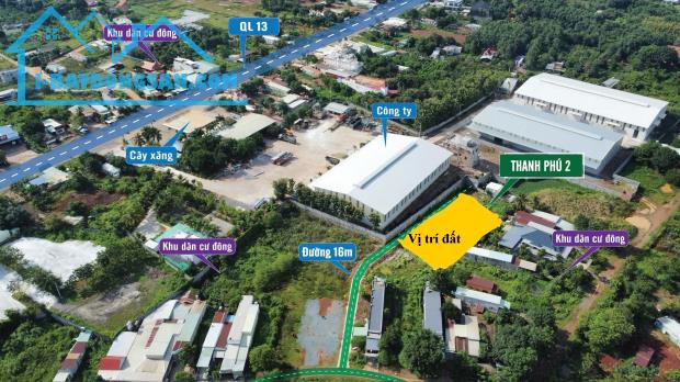 Bán rẻ 2 lô (10x25=250m2) mặt tiền QL13 vào 50m, cty sản xuất 10.000m2 - 3