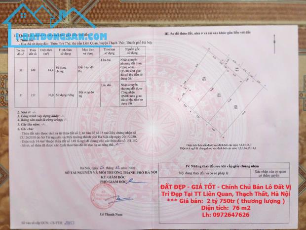 ĐẤT ĐẸP - GIÁ TỐT - Chính Chủ Bán Lô Đất Vị Trí Đẹp Tại TT Liên Quan, Thạch Thất, Hà Nội - 3