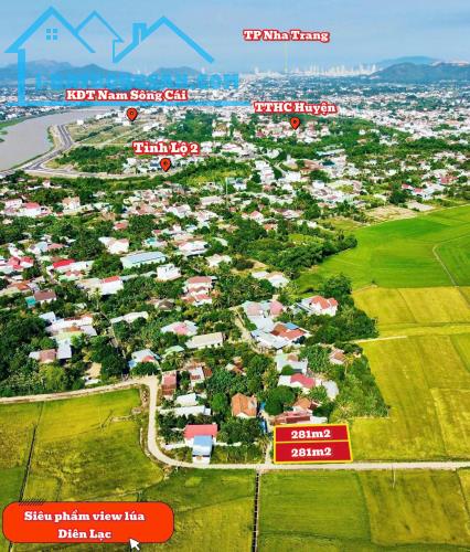 Bán siêu phẩm view lúa cực đẹp tại Diên Lạc , ngay trung tâm hành chính Diên Khánh. - 1