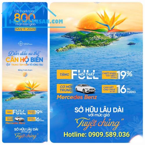 Sở hữu CHCC Vũng Tàu Centre Point thanh toán chỉ từ 800 triệu, NH hỗ trợ 0% ls, CK đến 19%