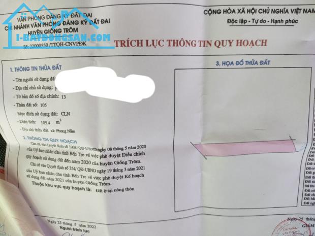 Đất mặt tiền bến tre gần chợ, trường học, ủy ban khu công nghiệp, giảm 100tr bán gấp - 4