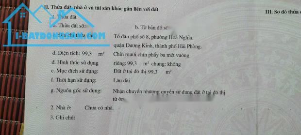 Bán đất Hoà Nghĩa - Dương Kinh - Hải Phòng