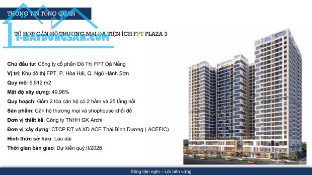 Căn hộ FPT Plaza 3 Đà Nẵng - Sở hữu chỉ với 420tr/căn 2PN - 3