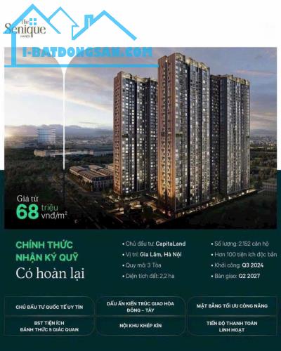 🔥CHÍNH THỨC MỞ BÁN LUMI SENIQUE HÀ NỘI - CĐT CAPITALAND TẠI VINHOME OCEAN PARK 1 - GIÁ CH