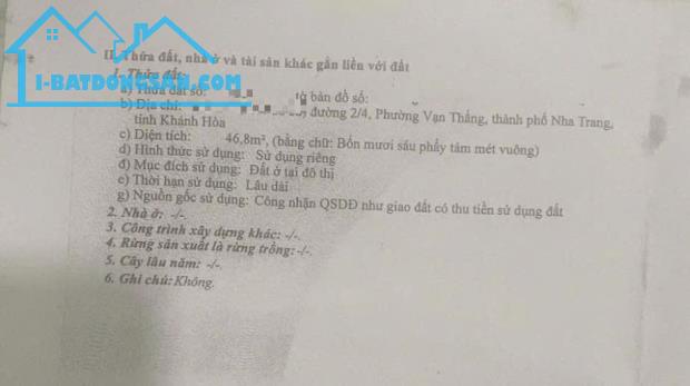 Bán nhà hẻm đường 2/4 gần Ngân Hàng BIDV, gần Chợ Đầm, gần biển, dt 46 m, giá chỉ 2 tỷ 200 - 5