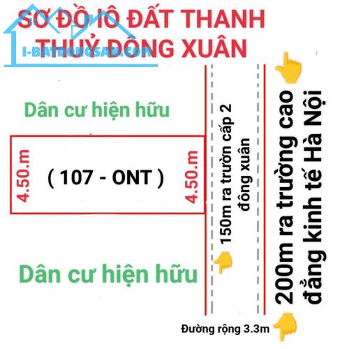 Bán gấp 107m đất full thổ cư Đông Xuân Sóc Sơn ôtô thông giá hơn tỷ - 2