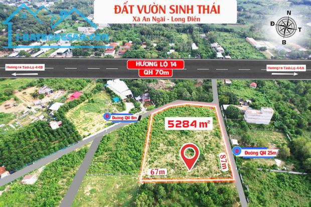 bán 5280 m đất cây lâu năm an ngãi long điền bà rịa