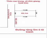 43m đg thông ô tô đỗ cửa, cách trục ô tô tránh 1 nhà Cao Trung, Đức Giang