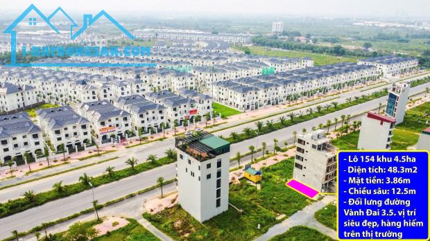 Bán Đất Dịch Vụ Vân Canh Khu 4,5ha, 48,3m2 Mặt đường 12m cả vìa hè. Mặt sau vành đai 3.5. - 1