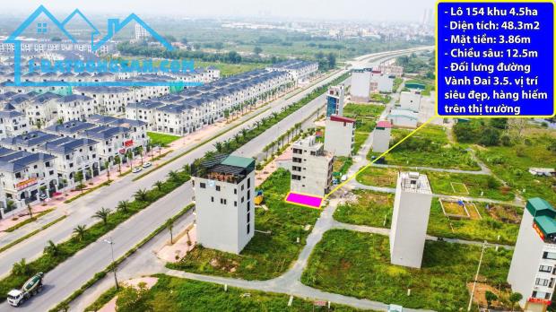 Bán Đất Dịch Vụ Vân Canh Khu 4,5ha, 48,3m2 Mặt đường 12m cả vìa hè. Mặt sau vành đai 3.5. - 3