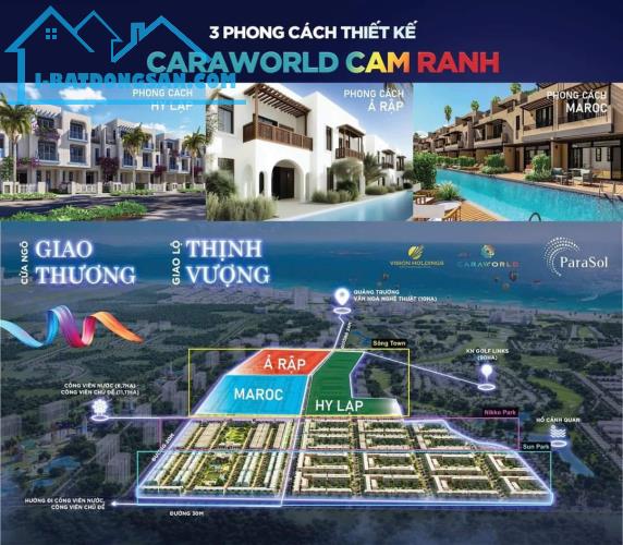 Booking Nhà Phố liền kề Cara World cạnh sân bay Cam Ranh hoàn thiện  full nội thất.