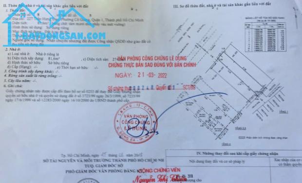 Bán Nhà Mặt Tiền 227 Trần Hưng Đạo, Phường Cô Giang, Quận 1 DT 4x23m 5 tầng Giá 50 tỷ