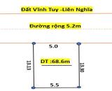 Bán đât vĩnh tuy liên nghĩa  thông số đẹp không tỳ vết diện tích 68.6m nở hậu giá đầu tư