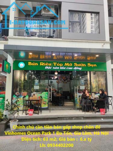 Chính chủ cần tiền bán gấp shop chân đế  Vinhomes Ocean Park 1 Đa Tốn, Gia Lâm, Hà Nội