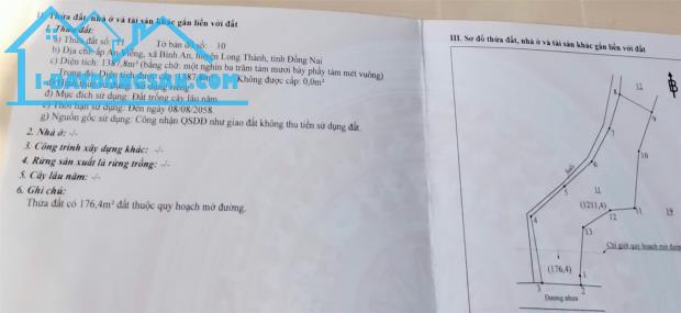 Chính Chủ Bán Đất Mặt Tiền Kinh Doanh Tại Xã Bình An, Long Thành, Đồng Nai - 1