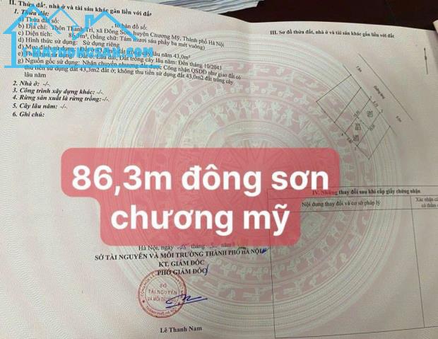 86,3m2 đất Đông Sơn cách QL6 khoảng 100m giá tốt - 2