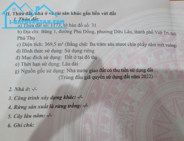 Bán lô Đất Cực VIP ngay ngã tư Phù Đổng - Quang Trung 369m2 - 74tr/m2 - 4