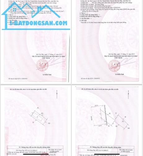 CHÍNH CHỦ Cần Bán Nhà Và Đất Mặt Tiền QL 60 Tại Xã Tân Thành Bình, Mỏ Cày Bắc, Bến Tre - 1