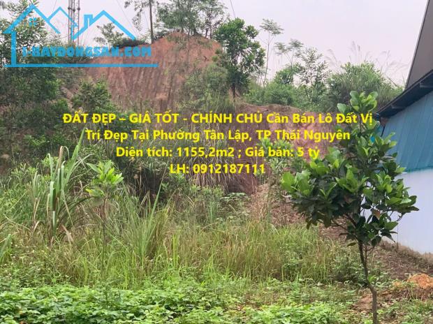 ĐẤT ĐẸP – GIÁ TỐT - CHÍNH CHỦ Cần Bán Lô Đất Vị Trí Đẹp Tại Phường Tân Lập, TP Thái Nguyên - 4