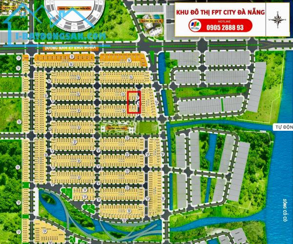 Chính chủ Bán Lô đất mặt tiền ngang rộng 7m5 Khu V5 FPT City Đà Nẵng Giá tốt - 1