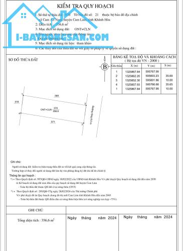 HOT HOT !! Chính chủ Cần Bán Nhanh Lô Đất Đẹp Tại Cam An Nam, Cam Lâm, Khánh Hòa - 1