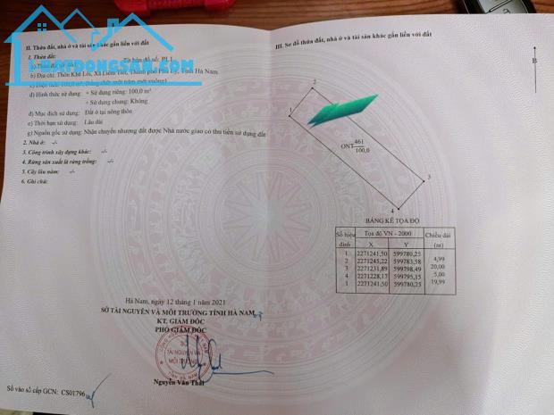 Bán 100m2 đất tại Liêm Tiết, Phủ Lý, Hà Nam (Ngay nút giao Liêm Tiết -  Bệnh viện Bạch - 3