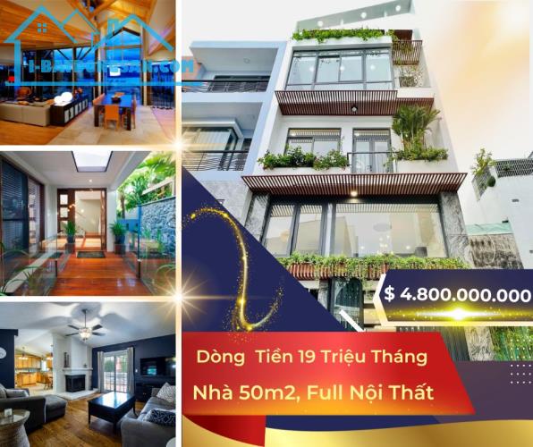 Bán nhà quận tân bình,ngay vòng xoay Lăng Cha Cả,1t 2l,thu nhập 19 tr tháng, 50m2,4.8tỷ