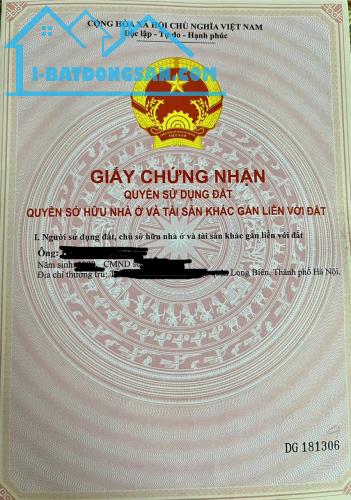 CHÍNH CHỦ CẦN BÁN MẢNH ĐẤT TẠI SỐ 5 NGÕ 189 NGÔ GIA TỰ - ĐỨC GIANG - LONG BIÊN - HÀ NỘI