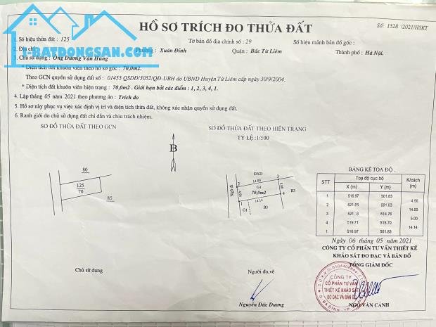 BÁN NHÀ XUÂN ĐỈNH, 70M2 4 TẦNG 4 NGỦ KHÉP KÍN, GIÁ 13 TỶ, NGÕ THÔNG OTO VÀO NHÀ, Ở VÀ KD - 1