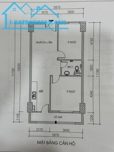 Bán căn hộ chung cư tại 187 Nguyễn Lương Bằng, DTTT: 66m2, thiết kế 2PN - 1WC. - 5